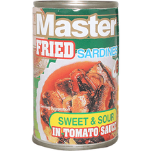 Load image into Gallery viewer, MASTER Fried Sardines Sweet &amp; Sour in Tomato Sauce 155g
