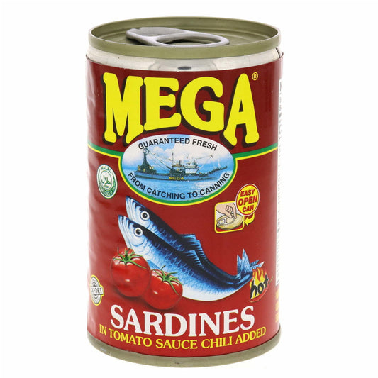 MEGA SARDINES IN TOMATO SAUCE CHILI ADDED 155g