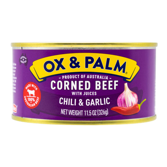 OX & PALM CORNED BEEF CHILI GARLIC 11.5 OZ