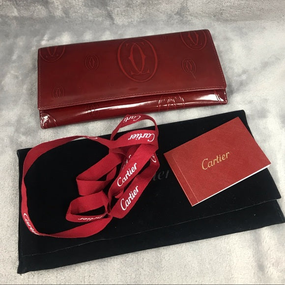 CARTIER HAPPY BIRTHDAY LONG WALLET WITH BOX DUSTBAG Chuchay