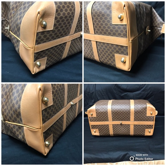 CELINE MACADAM BOSTON DUFFLE TRAVEL BAG VGC