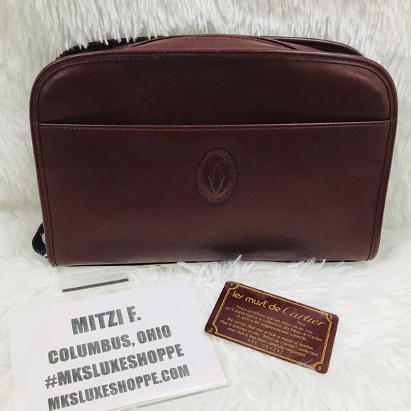 CARTIER VINTAGE LES MUST DE POUCH COSMETIC CLUTCH