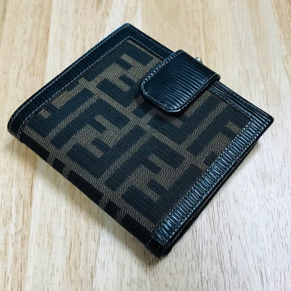 FENDI ZUCCA BIFOLD WALLET VGC SERIAL INTACT