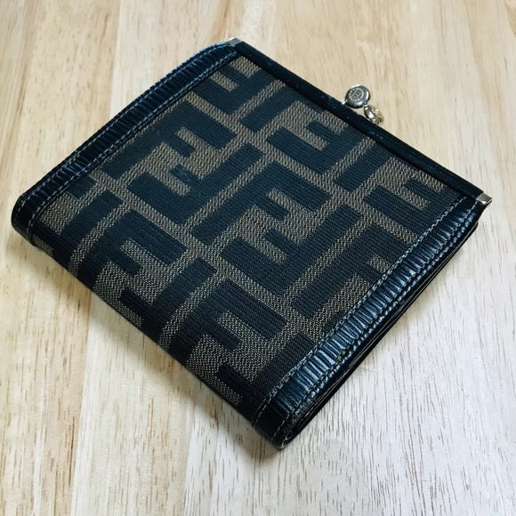 FENDI ZUCCA BIFOLD WALLET VGC SERIAL INTACT