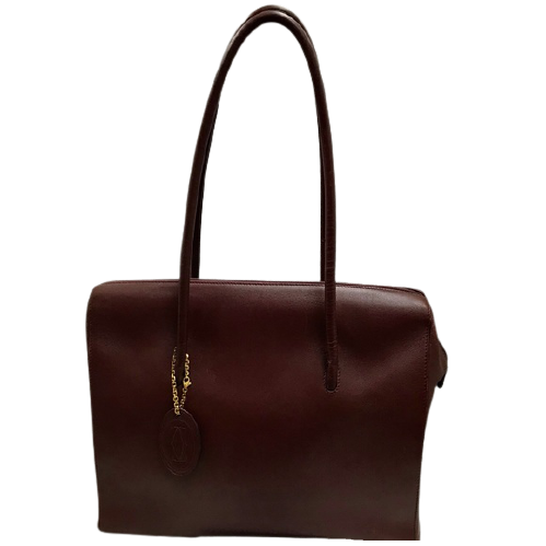 Cartier Must Line Bordeaux Leather Womens Tote Bag