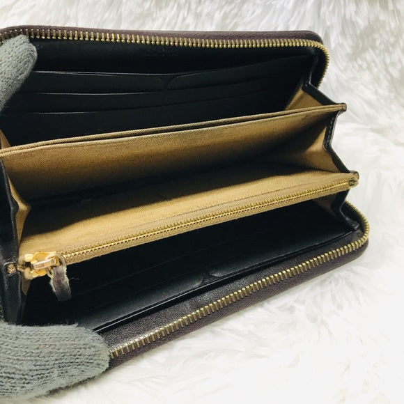 FENDI ZUCCA ZIP AROUND LONG WALLET VGC