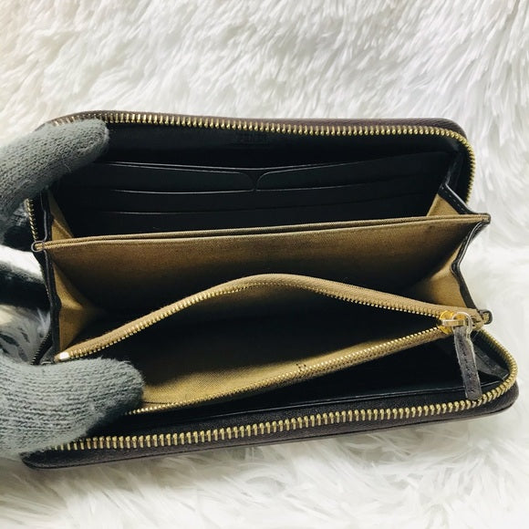 FENDI ZUCCA ZIP AROUND LONG WALLET VGC