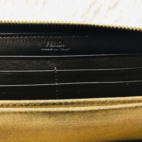 FENDI ZUCCA ZIP AROUND LONG WALLET VGC