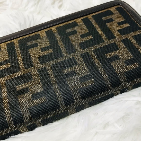 FENDI ZUCCA ZIP AROUND LONG WALLET VGC