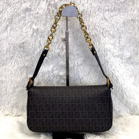 FENDI CHAIN ZUCCA PVC SMALL BAG/ SHOULDER LIMITED