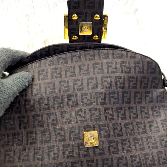 FENDI CHAIN ZUCCA PVC SMALL BAG/ SHOULDER LIMITED