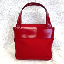 Load image into Gallery viewer, CELINE PARIS TOTE IN RED LEATHER/CANVAS EUC
