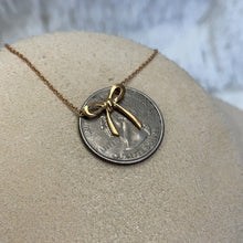 Load image into Gallery viewer, Tiffany &amp; Co. 18KT Rose Gold Bow Ribbon Pendant Necklace
