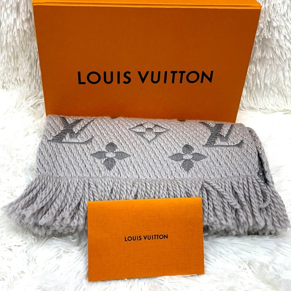 LOUIS VUITTON LOGOMANIA SCARF GRAY CM1129 M74742