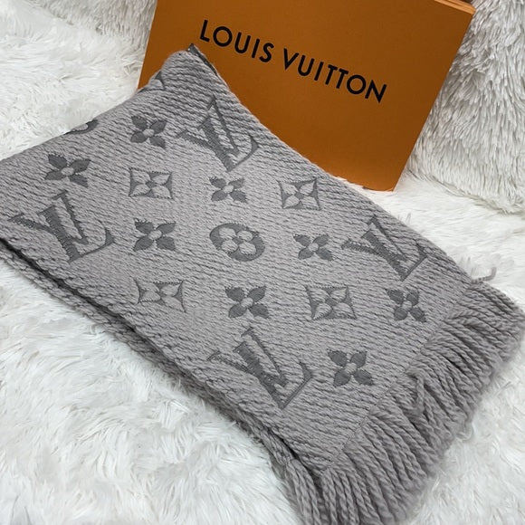 LOUIS VUITTON LOGOMANIA SCARF GRAY CM1129 M74742