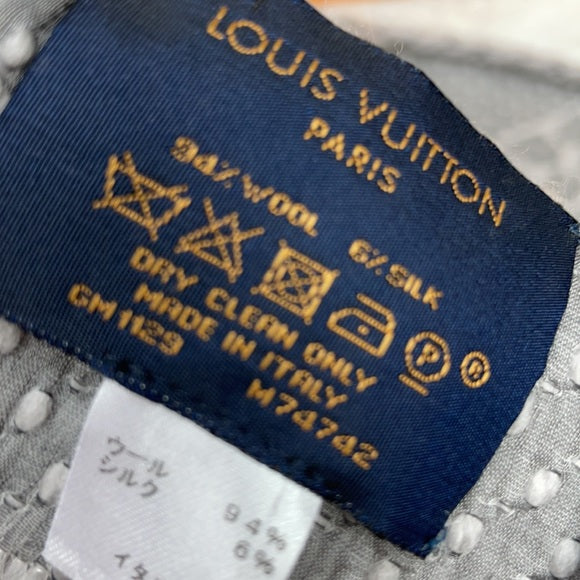 LOUIS VUITTON LOGOMANIA SCARF GRAY CM1129 M74742