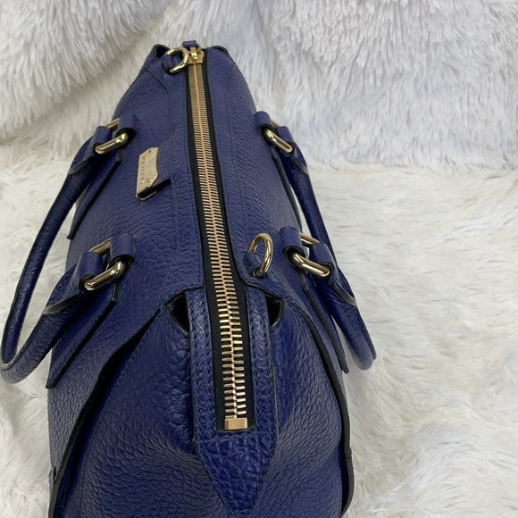 BURBERRY BLUE GRAINE LEATHER TWO WAY BAG