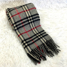 Load image into Gallery viewer, BURBERRYS SCARF 100% LAMBSWOOL UNISEX GRAY
