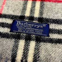 Load image into Gallery viewer, BURBERRYS SCARF 100% LAMBSWOOL UNISEX GRAY
