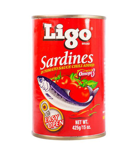 LIGO SARDINES IN TOMATO SAUCE HOT 15 OZ