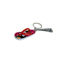 Load image into Gallery viewer, RED SLIPPER KEYCHAIN WITH NAIL CUTTER
